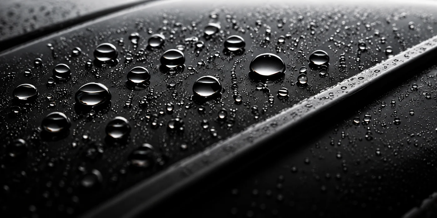 Water beading on freshly ceramic coated paint